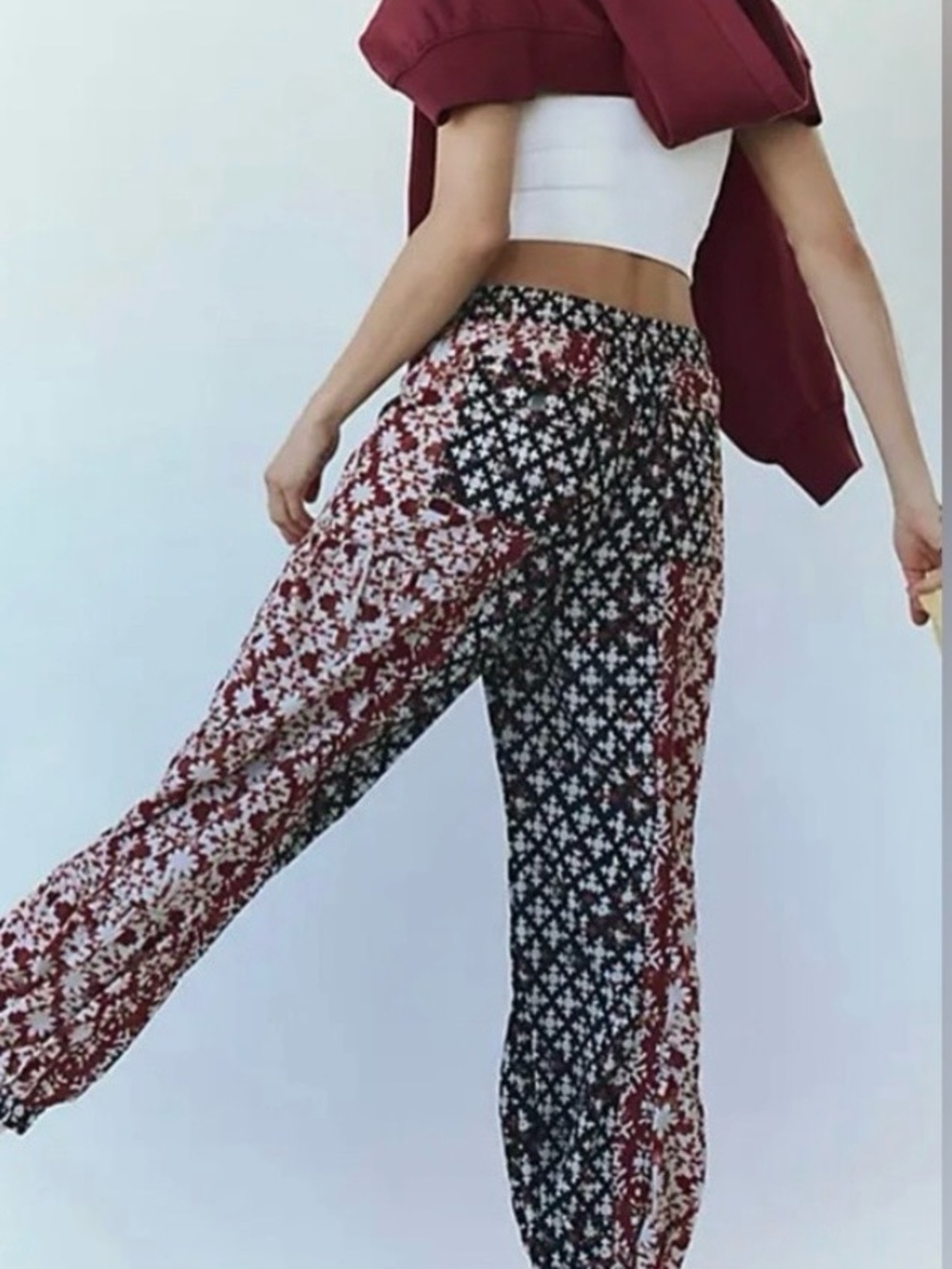 FP Movement by Free People Set Me Free  Mixed-Print Jogger Pants
